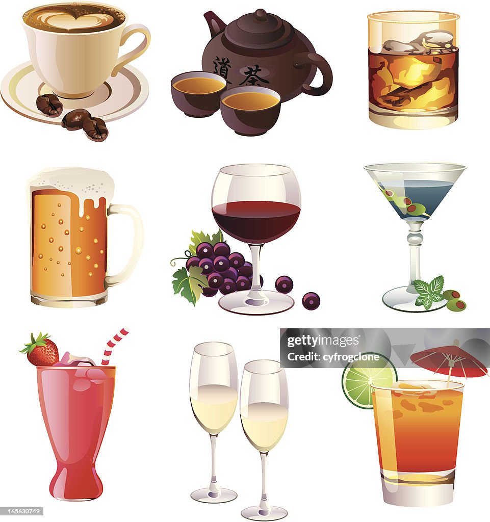 Alcohol and non alcoholic drinks