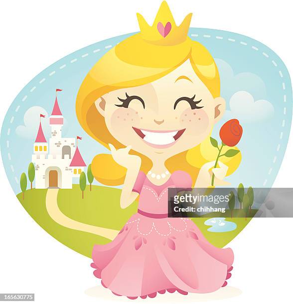 little princess - princess stock illustrations