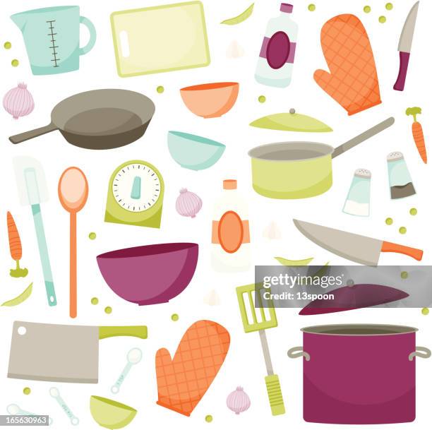 cooking goods - sauteed carrots stock illustrations