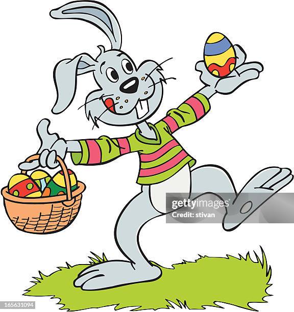 easter bunny - easter rabbit face stock illustrations