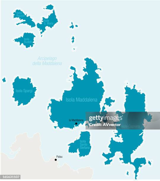 maddalena archipelago - maddalena stock illustrations