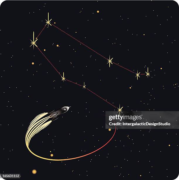 retro gemini constellation - gemini space capsule stock illustrations