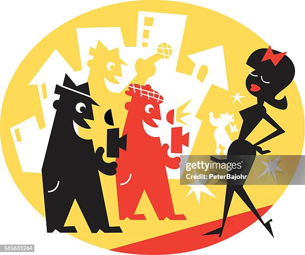 fame - looking up to camera stock illustrations
