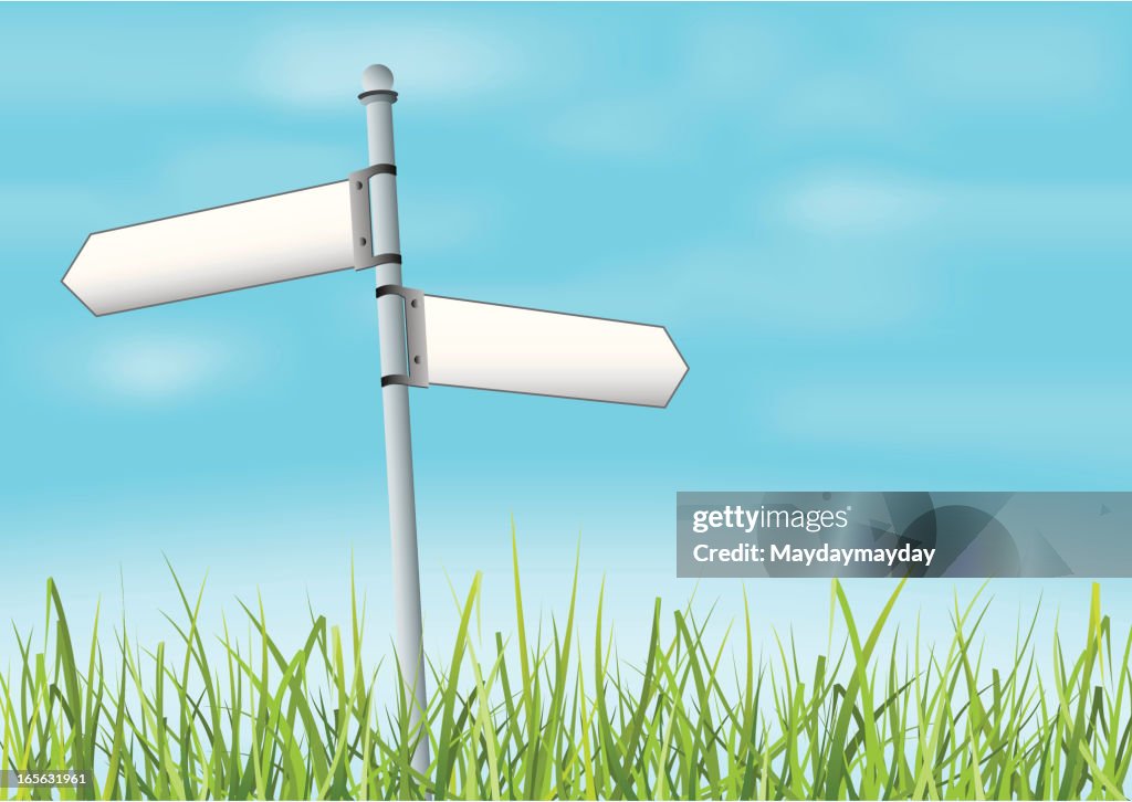 Directionl Directional Sign High-Res Vector Graphic - Getty Images