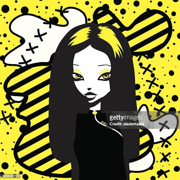 32 Rock N Roll Girl Cartoon High Res Illustrations - Getty Images