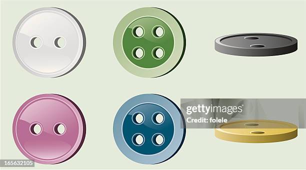 clothing_buttons - sewing supplies stock illustrations