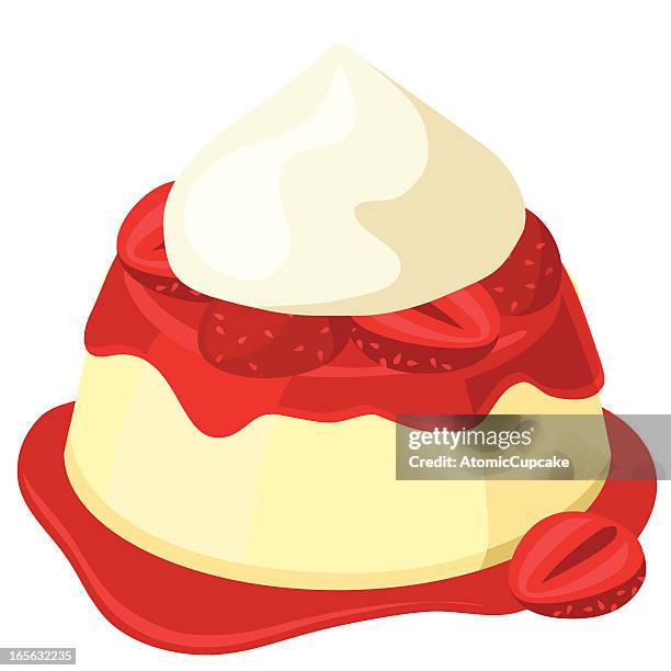 strawberry shortcake - strawberry shortcake stock illustrations