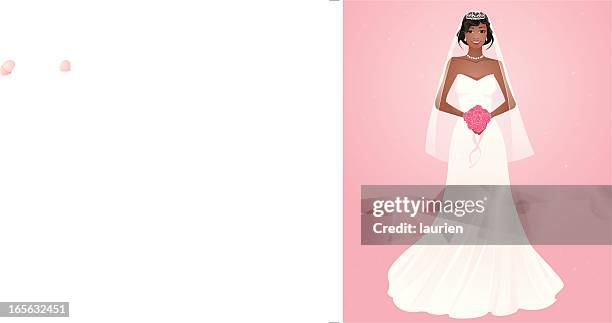 stockillustraties, clipart, cartoons en iconen met bride - mouwloze jurk