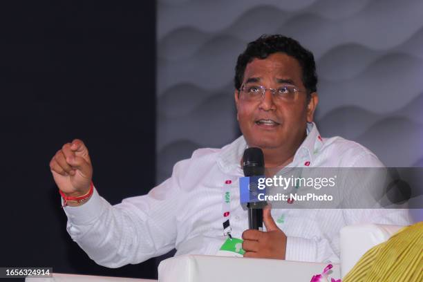 Paytm founder and CEO Vijay Shekhar Sharma speaks at the Global Fintech Fest in Mumbai, India, 05 September, 2023.