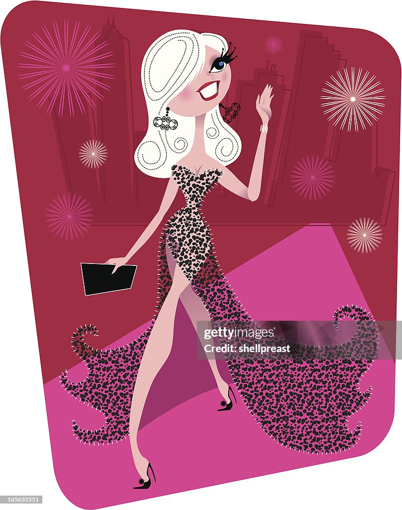 Actress on Red Carpet