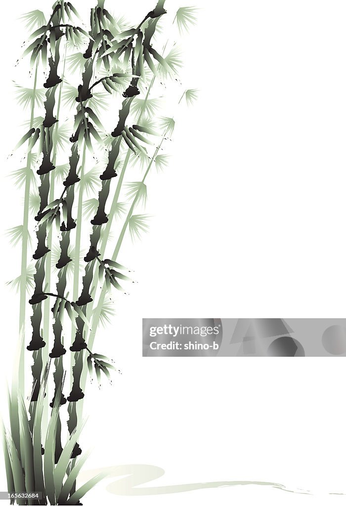 Drei Freunde des kalten-Bambus