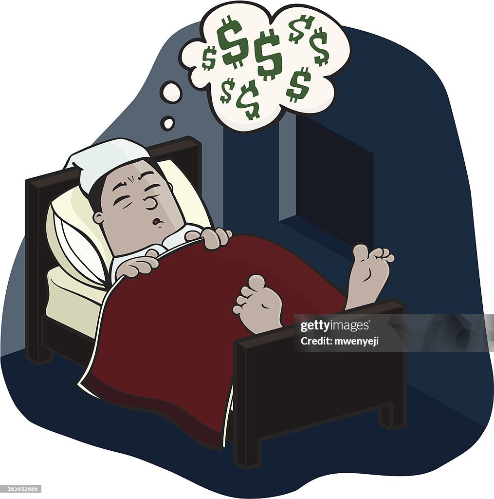 Man Having Financial Nightmare