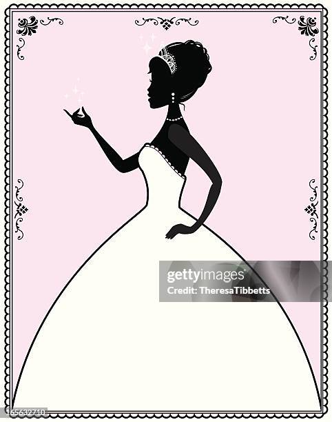 mädchen princess - strapless stock-grafiken, -clipart, -cartoons und -symbole