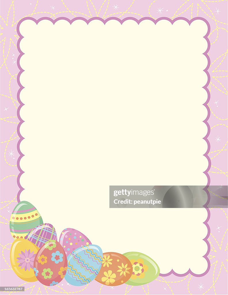 Pastel Easter Egg Border High-Res Vector Graphic - Getty Images