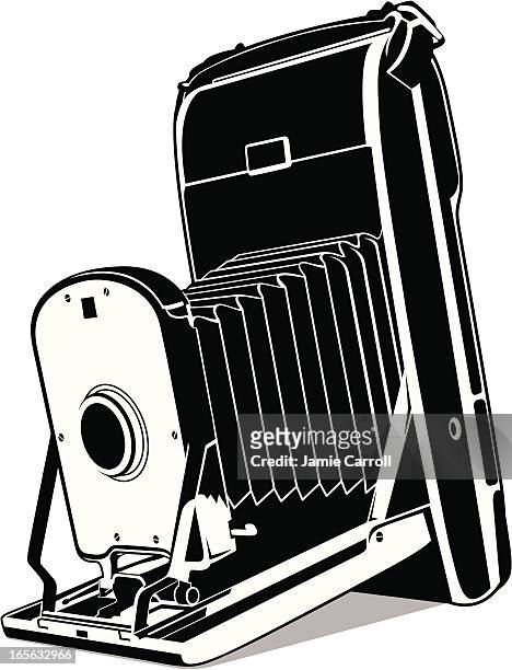 ilustraciones, imágenes clip art, dibujos animados e iconos de stock de cámara anterior - large format camera