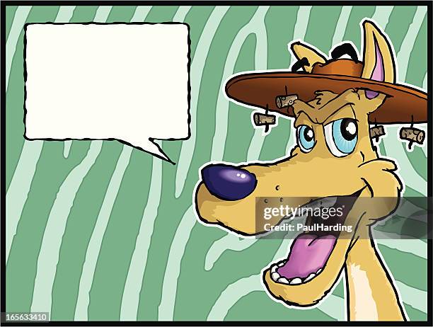 mr roo - outback background stock illustrations