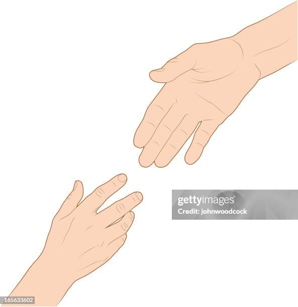 stockillustraties, clipart, cartoons en iconen met helping hand - grijpen