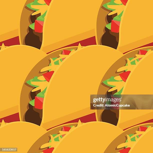 taco nahtlose hintergrund-muster - taco stock-grafiken, -clipart, -cartoons und -symbole