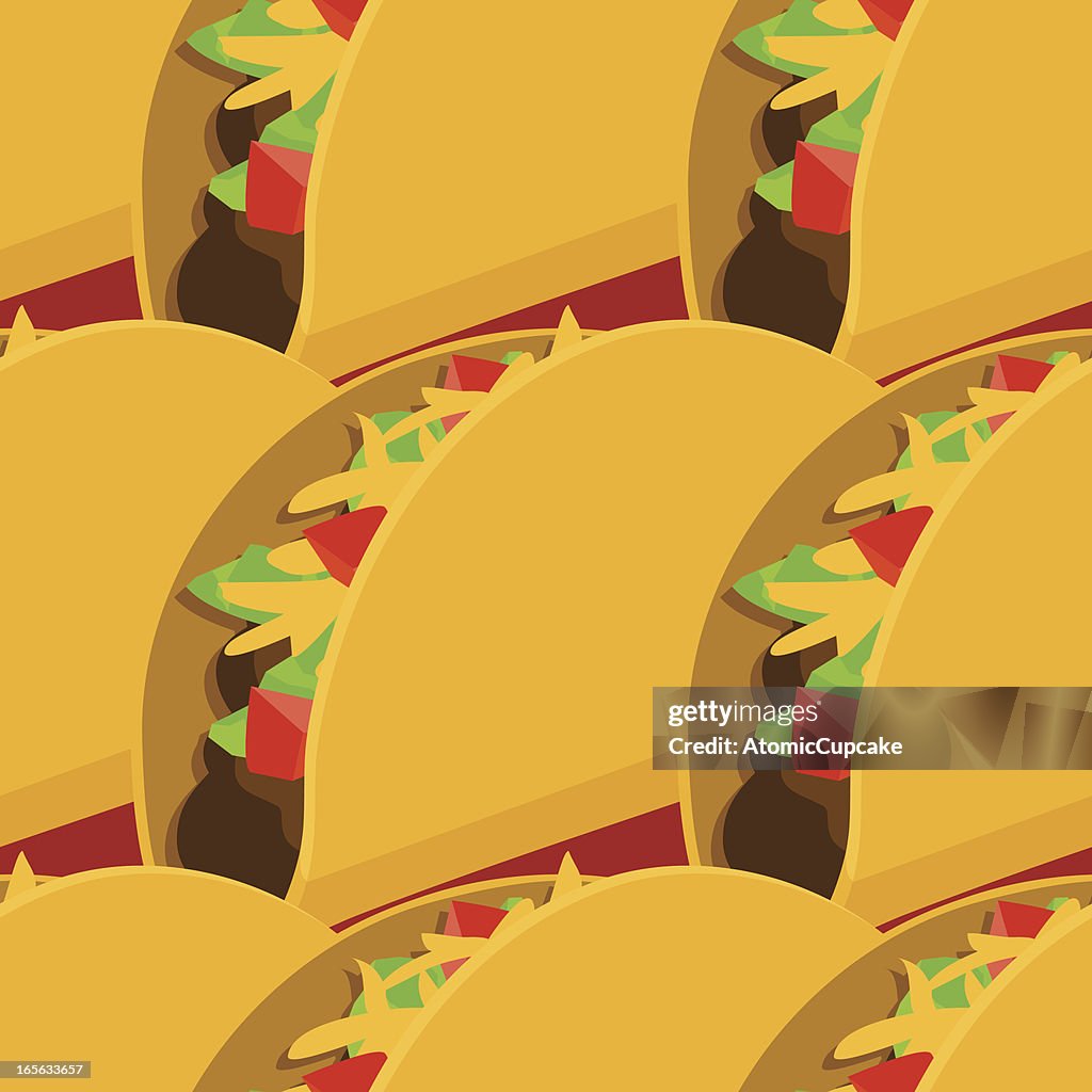 Taco Seamless Background Pattern