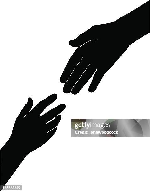 ilustraciones, imágenes clip art, dibujos animados e iconos de stock de mano - helping hand