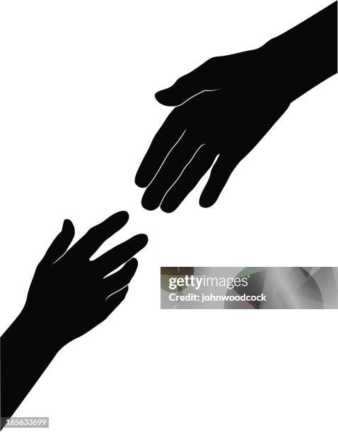 stockillustraties, clipart, cartoons en iconen met helping hand - reiken