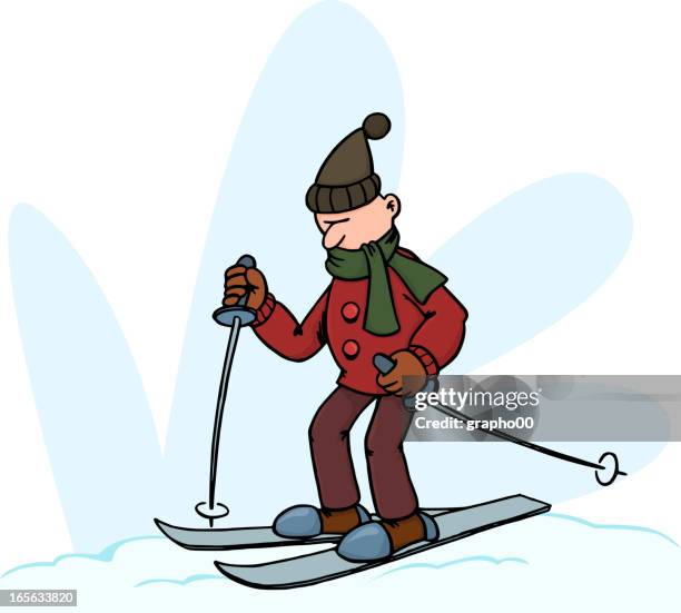 hate skiing - fingerless gloves stock illustrations