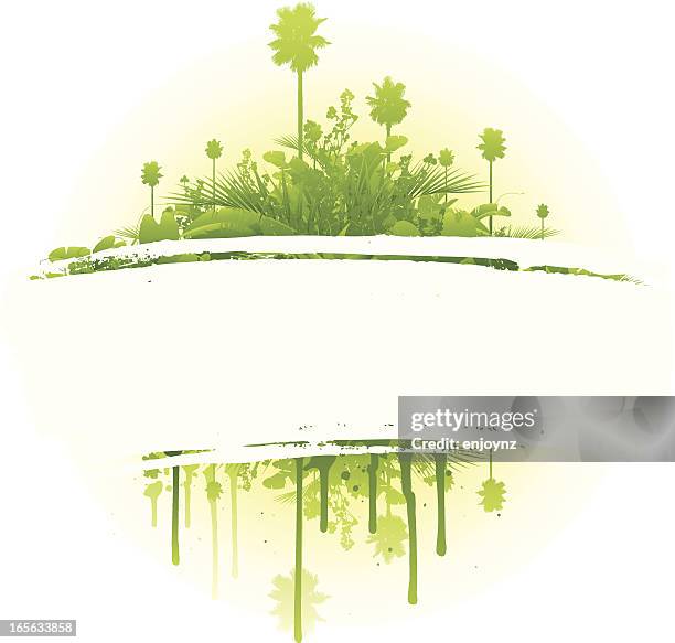 nature banner - overgrown forest stock illustrations