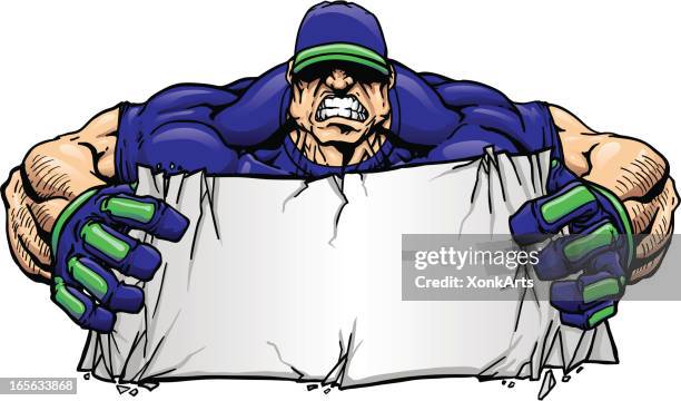 big crush banner - baseball huddle stock illustrations