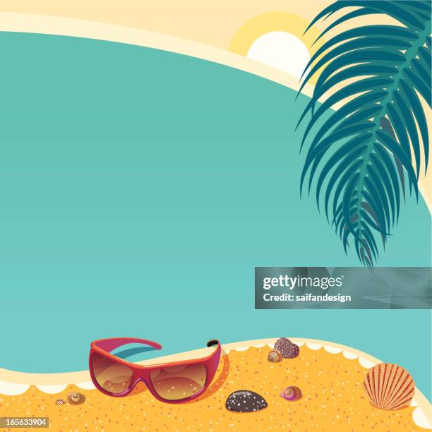 vacation time. - abalone shell stock illustrations