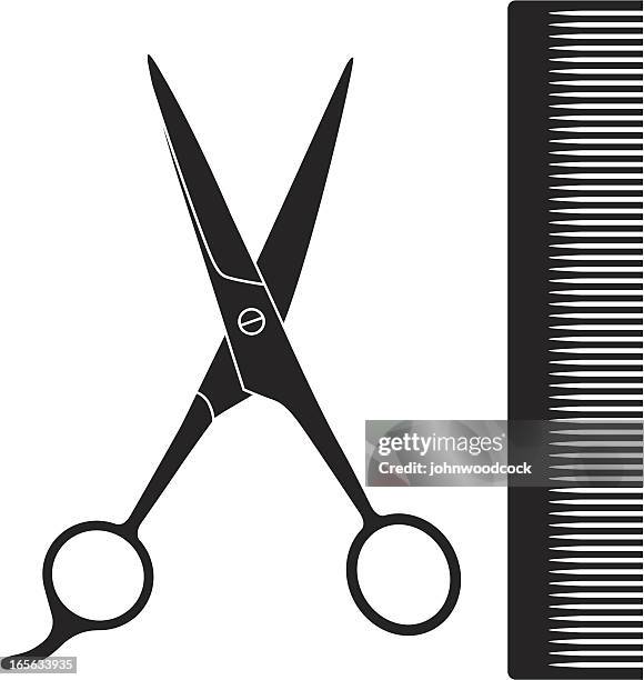 stockillustraties, clipart, cartoons en iconen met hairdresser - kammen