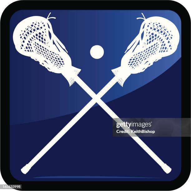 lacrosse sport icon - male - lacrosse stick stock illustrations