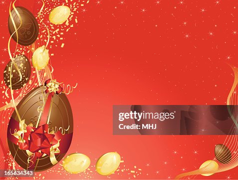 Red and Gold Easter Egg Background Horizontal Red and Gold Easter Egg Background Horizontal