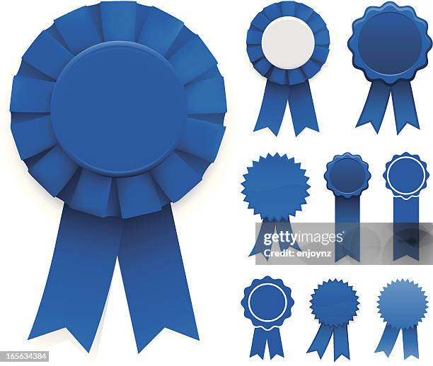 bildbanksillustrationer, clip art samt tecknat material och ikoner med blue ribbons - ribbon vector