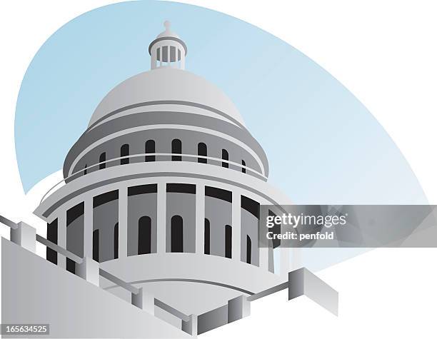 ilustraciones, imágenes clip art, dibujos animados e iconos de stock de domo del capitolio - edificio federal