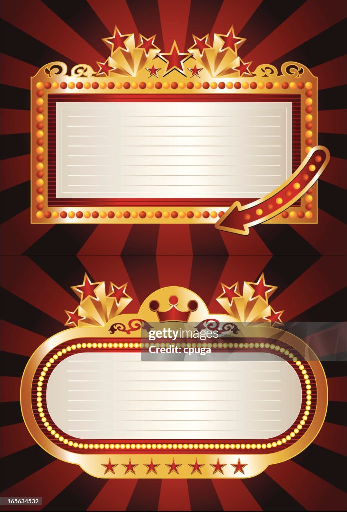 Theater Marquees with Stars