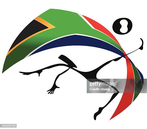wm 2010 ethno style south africa flag - nelspruit stock illustrations