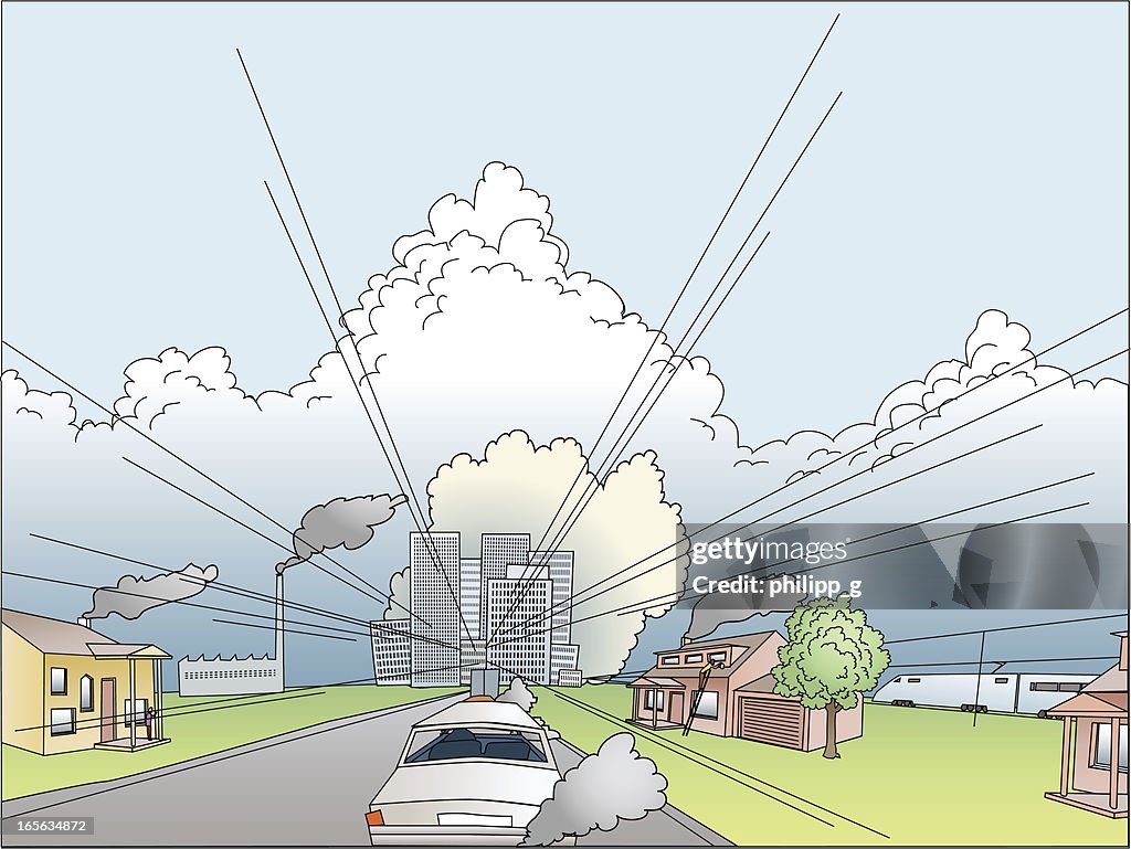 Carbon emission in the city