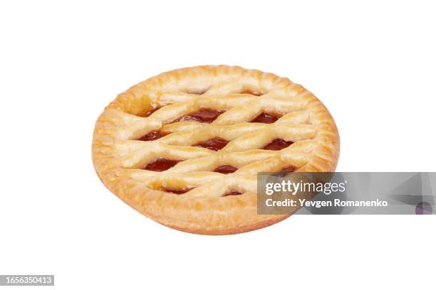 apple pie, isolated on white background - apple pie stock pictures, royalty-free photos & images