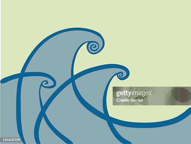 waves - 2004 tsunami stock illustrations