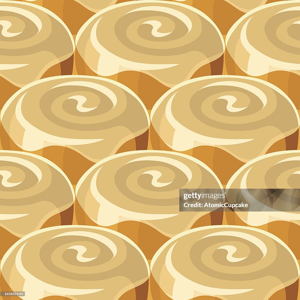 Cinnamon Roll Seamless Background Pattern
