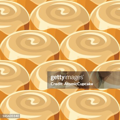 Cinnamon Roll Seamless Background Pattern Cinnamon Roll Seamless Background Pattern