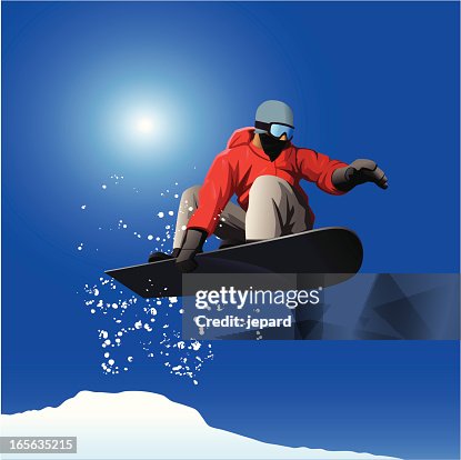 Snowboarder jumping Snowboarder jumping