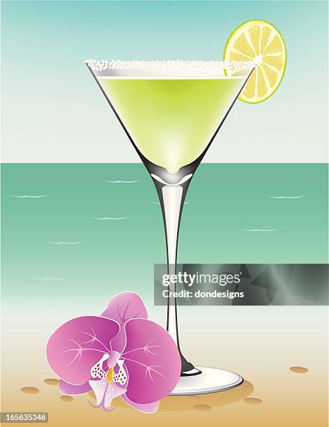 margarita am strand - margarita beach stock-grafiken, -clipart, -cartoons und -symbole