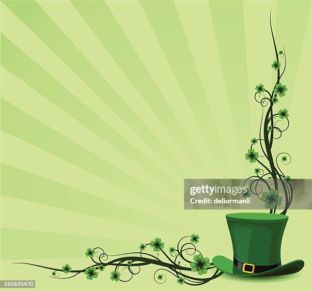 st. patrick day background - irish currency stock illustrations