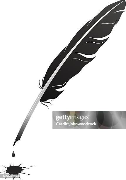 quill pen - quill pen stock illustrations
