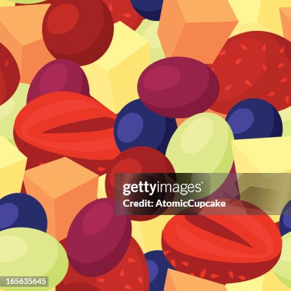 Fruit Salad Seamless Pattern Background Fruit Salad Seamless Pattern Background