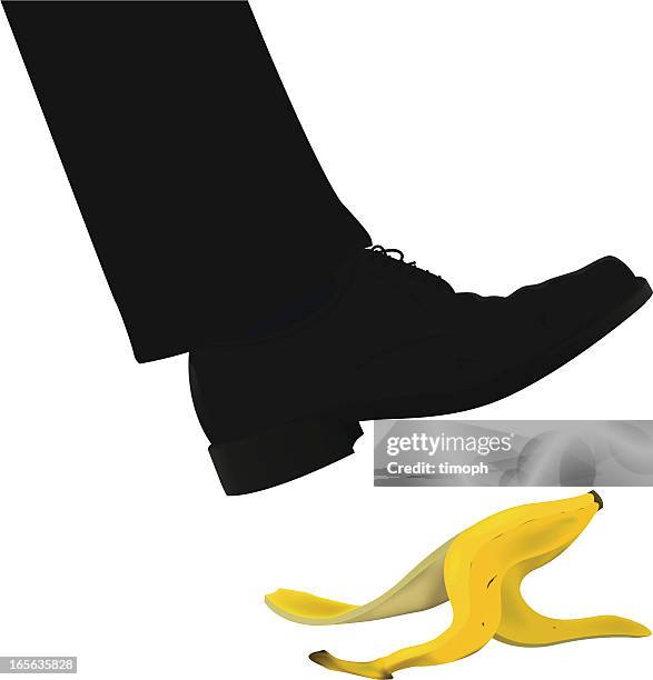 stockillustraties, clipart, cartoons en iconen met banana and shoe - banana