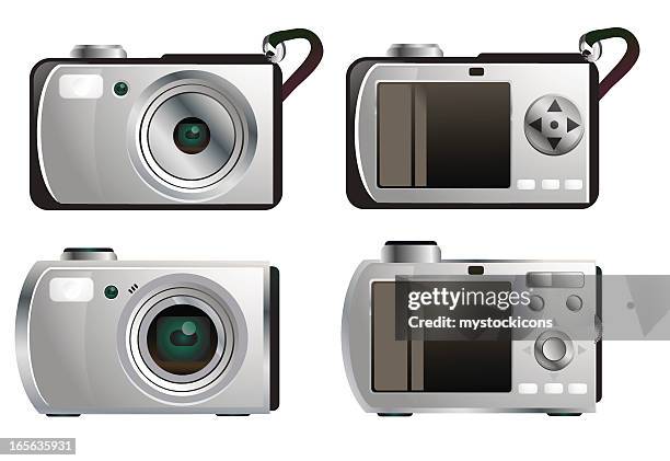 compact digital camera - point and shoot camera stock illustrations