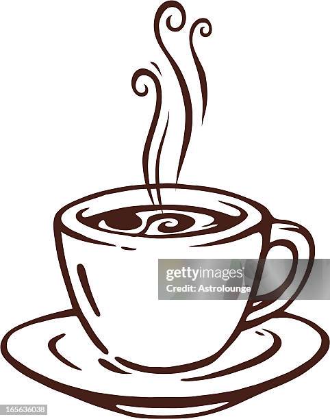 illustrazioni stock, clip art, cartoni animati e icone di tendenza di tazza di caffè - tazza da caffè