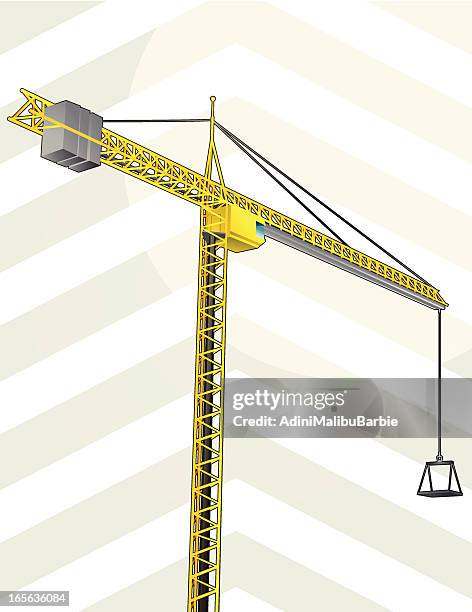 under construction - crane - operating machine stock illustrations